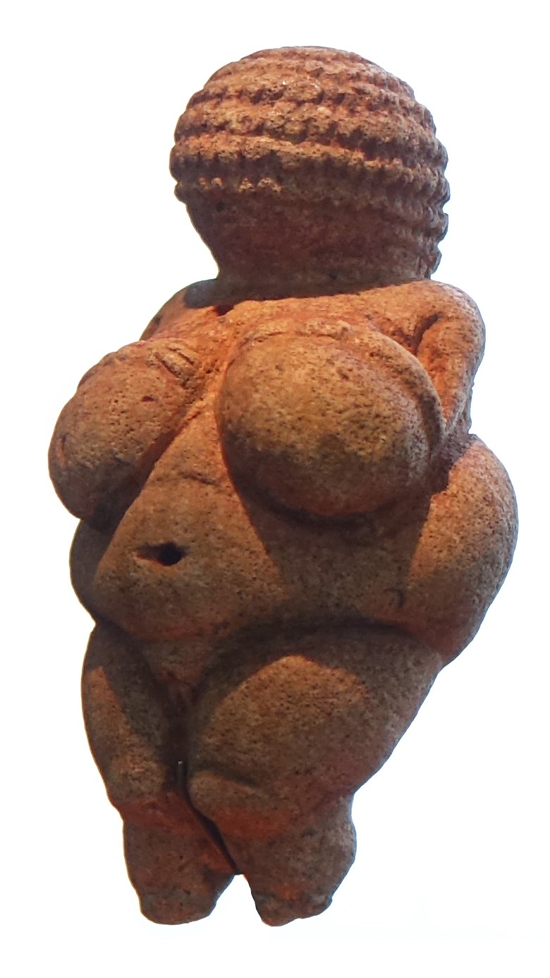 Carved figurine depicting a nude woman