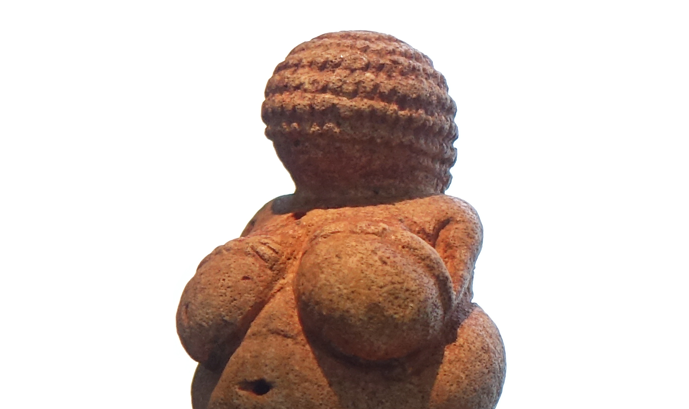 Detailed image of the Venus of Willendorf statuette